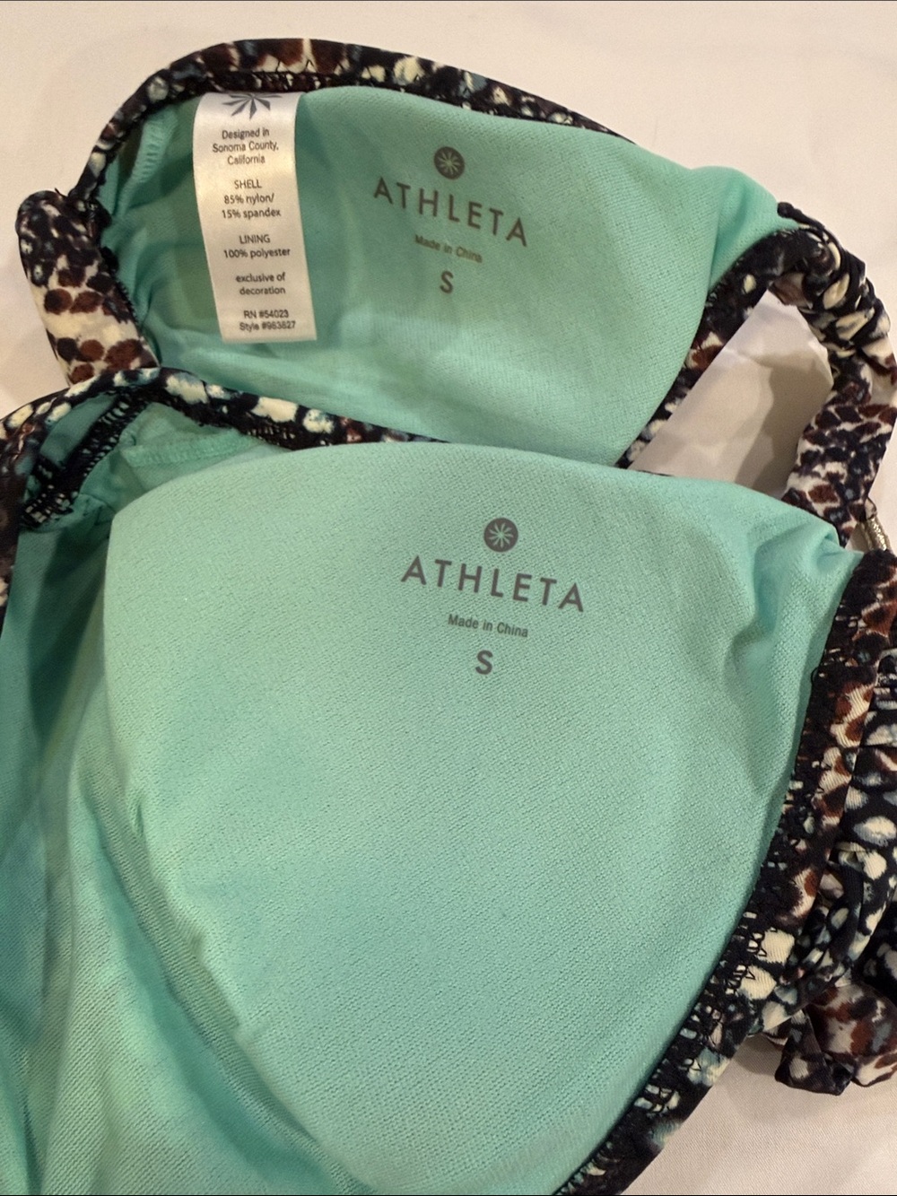 Athleta Black Multi Snake-Print Tankini & Bikini Set - Picture 4 of 4